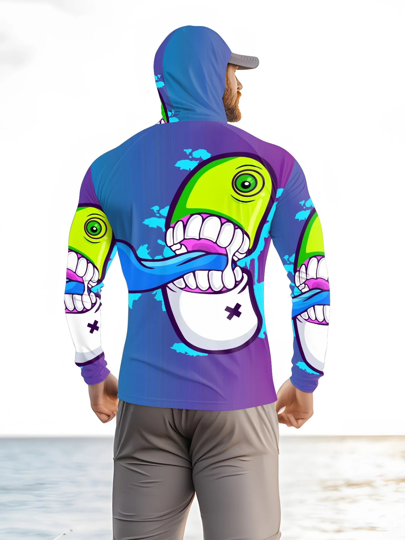 Erkekler için Karikatür Desenl - Fishing Mask Sun Protection incelemesi ve fiyatı