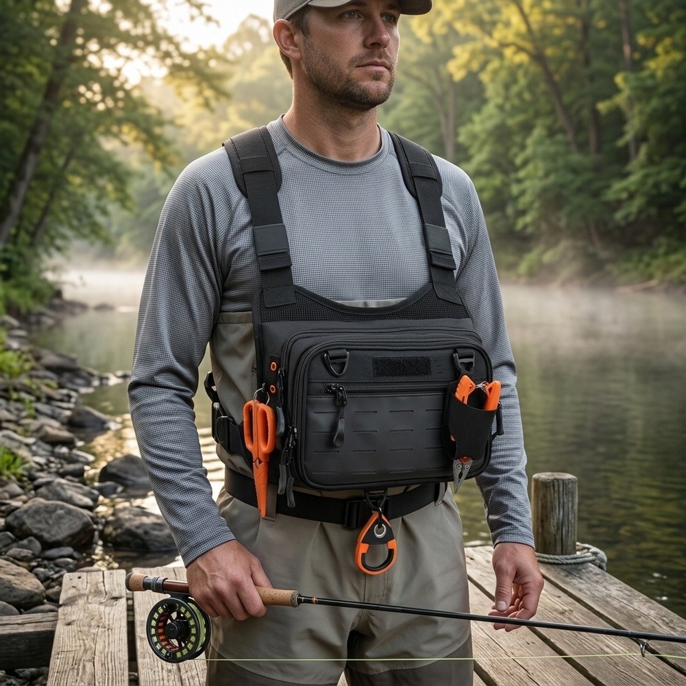 Ön ve Yanlarda Modüler Dokuma  - Fishing Vest incelemesi ve fiyatı