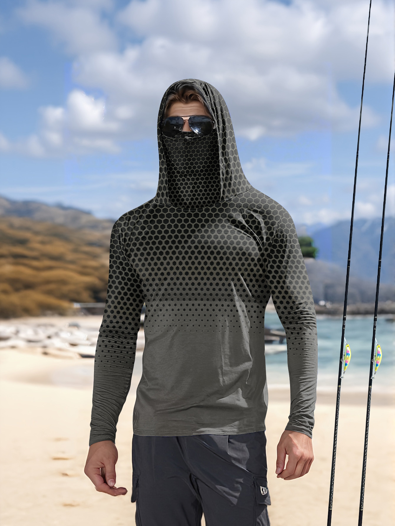 Erkek Yazlık UPF50+ Balıkçı Ka - Fishing Mask Sun Protection incelemesi ve fiyatı