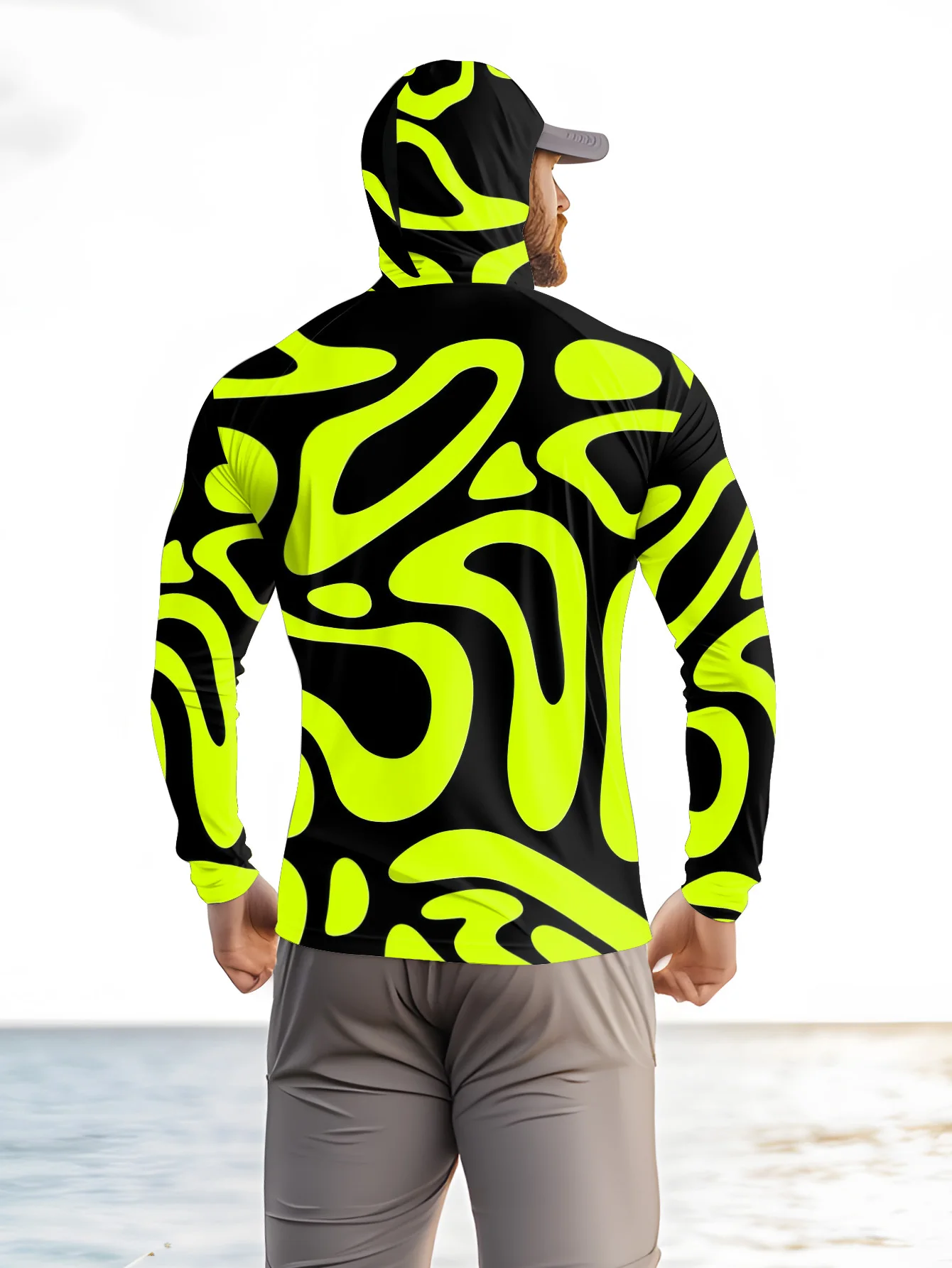 Erkekler için Neon Yeşil Renkl - Fishing Mask Sun Protection incelemesi ve fiyatı